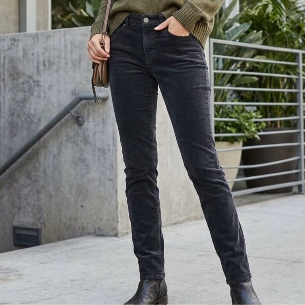Kut from the Kloth Black Skinny brushed corduroy jeans